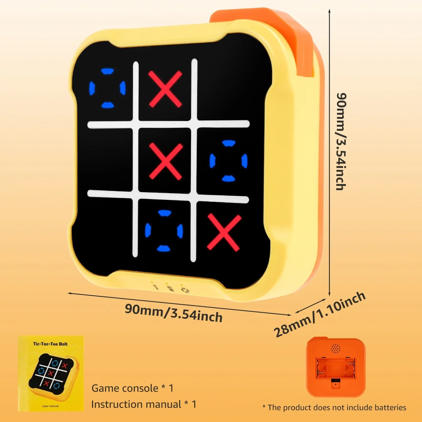 2025 Tic Tac Toe Game Children Electronic Toys Noughts and Crosses Game Memory Training Infinite Portable Travel Games for Kids Adult